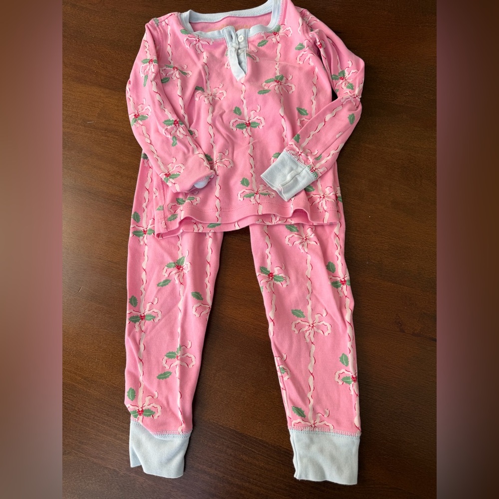 The Beaufort Bonnet Company Pink and Green Kids Pajama Set